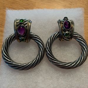 David Yurman Renaissance Doorknocker Clip Earrings